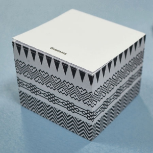 반복 패턴 문양 인쇄 큐브형 포스트잇 (50*50mm) 500매