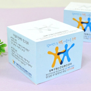 공익문구 인쇄 큐브형 포스트잇 (70*75mm) 500매_강북구정신건강증진센터