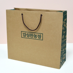 종이쇼핑백_강성원농장 (365*115*325mm) | 종이쇼핑백(특수지) 제작