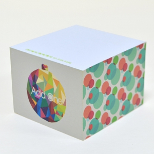 패턴 인쇄 큐브형 포스트잇 (70*75mm) 500매_애드원 | 큐브형 메모지(칼라인쇄) 제작