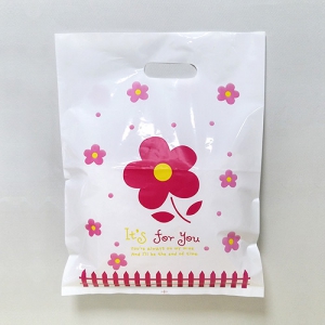 비닐봉투(고급팬시용)_꽃(백색) | 비닐봉투(기성) 제작