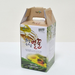 칼라 합지 박스_보성벌꿀 (130*130*185mm) | 농수산물박스 제작