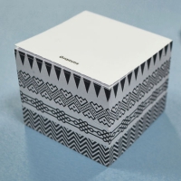 반복 패턴 문양 인쇄 큐브형 포스트잇 (50*50mm) 500매 | 큐브형 메모지(단색인쇄) 제작