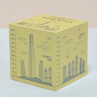 서울 도시 눈금 인쇄 큐브형 포스트잇 (70*70mm) 700매 | 큐브형 메모지(단색인쇄) 제작