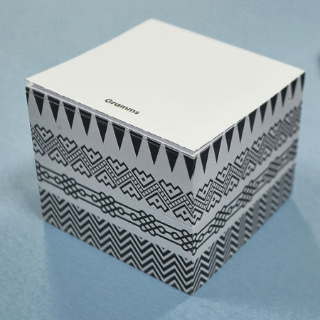 큐브형 점착메모지 큐브형 메모지(단색인쇄) 반복 패턴 문양 인쇄 큐브형 포스트잇 (50*50mm) 500매 상품 사진