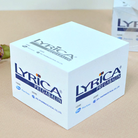 큐브형 점착메모지 큐브형 메모지(칼라인쇄) 두꺼운 큐브 모양의 포스트잇 (70*75mm) 500매_프레가발린 상품 사진